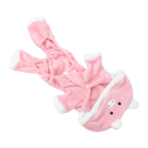 CIYODO Weihnachtlicher Haustier-Hoodie aus Weichem Korallenfleece Warmes Pig-Hund-kostüm mit Kapuze Bequemes Party-Outfit für Kleine Hunde und Katzen zu Halloween und Winterfesten von CIYODO
