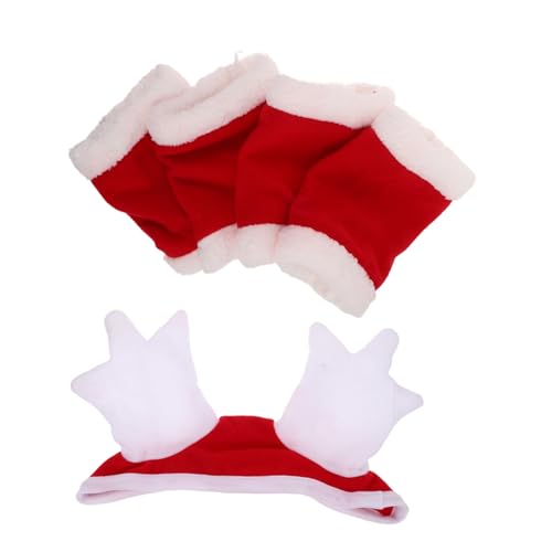 CIYODO Weihnachtliches Pferdekostüm mit Weichem Flexiblem Hut und Beinschonern Langlebig und Wiederverwendbar für Party-Events und Festliche Tier-verkleidungen bei Xmas-feiern von CIYODO