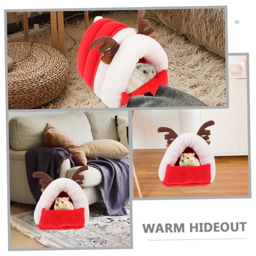 CIYODO Winter Warmes Hamsterhaus Baumwollzelt Kuscheliges Kleintierversteck REH Form Nest für Hamster Chinchilla Kaninchen Kleintiere von CIYODO