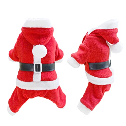 CIYODO atmungsaktives Partykostüm Weihnachtskostüm Winterbekleidung für Hunde warme Jacken Weihnachten kostüm Weihnachten Kleidung Kleider Hundebekleidung Haustierzubehör Corgi Weste rot von CIYODO