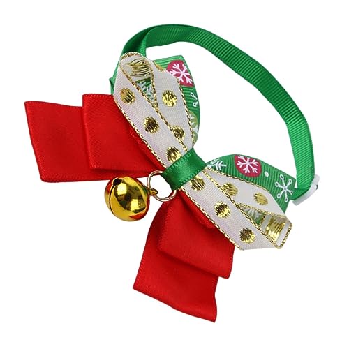 CIYODO Einzigartiges Hundezubehör Mit Weihnachtsmuster Katzenhalsband Mit Glöckchen Bequem Und Modisch von CIYODO