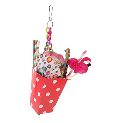 CIYODO Creme Snack Eimer Vogel Spielzeug Natürliche Kauen Papagei Unterhaltung Sittich Zubehör Rot CIYODO Creme Snack Eimer Vogel Spielzeug Natürliche Kauen Papagei Unterhaltung Sittich Zubehör Rot von CIYODO