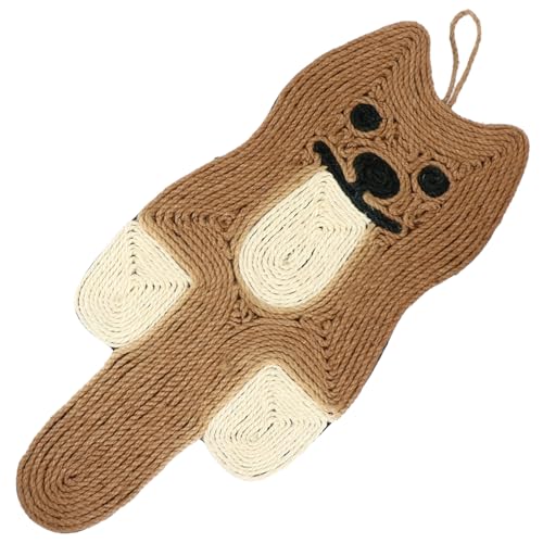 CIYODO Kratzbrett Für Katze Sisal-kratzkissen Selbstklebend Kratzmatte Geformt Spielzeug Warm Im Winter Kühl Im Sommer Schützt Möbel Rückseite Futteröffnung von CIYODO