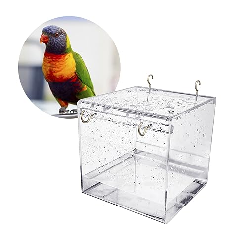 CIYODO papagei badewanne für Vögel abgedeckt Papageienbad abgedeckt Badekäfig für Vögel Badekäfig für Kanarienvogel Vogelbadkäfig von CIYODO
