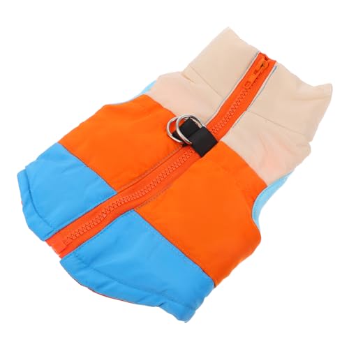 CIYODO Winterweste Für Hunde Warmer Hundemantel Haustierkleidung Hundebekleidung Blau Gelb Und Orange von CIYODO