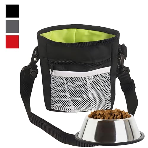 CJAPGJW 1 Stück Leckerlitasche für Hunde, Praktischer Leckerlibeutel für Hunde mit Mehreren Fächern, Ideal für Hundetraining und Spaziergänge, Robuster Futterbeutel für Hunde in Schwarz CJAPGJW 1 Stück Leckerlitasche für Hunde, Praktischer Leckerlibeutel für Hunde mit Mehreren Fächern, Ideal für Hundetraining und Spaziergänge, Robuster Futterbeutel für Hunde in Schwarz von CJAPGJW