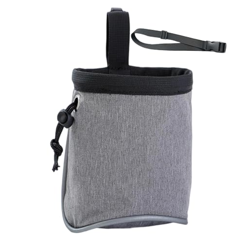 CJAPGJW Leckerlitasche für Hunde, Leckerlibeutel für Hunde, Futterbeutel Hundetraining mit verstellbarem Gürtel, Multifunktionale Leckerlibeutel für Outdoor-Aktivitäten (Grau) von CJAPGJW