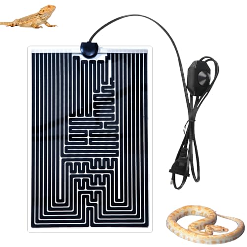 CJBIN Heizmatte Terrarium, 40W Reptil Terrarium Heizmatten, 42x28cm Einstellbar Reptile Wärmekissen für Reptilien mit Temperaturregelung für Schlangen,Eidechsen, Aquarienheizkissen CJBIN Heizmatte Terrarium, 40W Reptil Terrarium Heizmatten, 42x28cm Einstellbar Reptile Wärmekissen für Reptilien mit Temperaturregelung für Schlangen,Eidechsen, Aquarienheizkissen von CJBIN