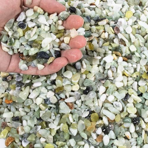 CJGQ Natürlicher Kies für Aquarium, Sukkulenten, Bonsai-Terrarium, Aquarium, 0,6 cm, dekorativer Stein für Pflanzen im Innenbereich, 8,2 kg von CJGQ