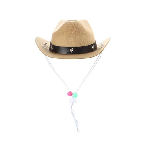 Cowboy-/Cowgirl-Hut, lustiger Hut, Hund, Katze, Western-Kostüm, Kätzchen, Welpen, Hallowen, Cosplay, Outfit für Geburtstagsparty, Khaki Cowboy-/Cowgirl-Hut, lustiger Hut, Hund, Katze, Western-Kostüm, Kätzchen, Welpen, Hallowen, Cosplay, Outfit für Geburtstagsparty, Khaki von CJKDXDH