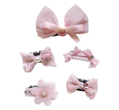 Haarschleifen für Hunde, handgefertigt, Schnapp-Haar-Accessoires, Schleife, Haustierpflege-Produkte, Yorkshire, Welpen, Clips, 5 Stück Haarschleifen für Hunde, handgefertigt, Schnapp-Haar-Accessoires, Schleife, Haustierpflege-Produkte, Yorkshire, Welpen, Clips, 5 Stück von CJKDXDH