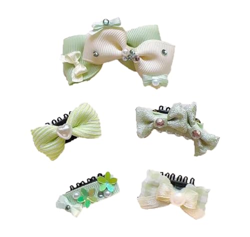 Haarschleifen für Hunde, handgefertigt, Schnapp-Haar-Accessoires, Schleife, Haustierpflege-Produkte, Yorkshire, Welpen, Clips, 5 Stück Haarschleifen für Hunde, handgefertigt, Schnapp-Haar-Accessoires, Schleife, Haustierpflege-Produkte, Yorkshire, Welpen, Clips, 5 Stück von CJKDXDH