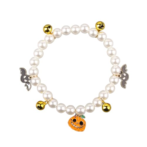 Halsband für Hunde und Katzen, mit Perlen, niedliches Katzenhalsband, Katzen-Halskette, Schmuck für kleine Hunde, ausgefallenes Perlenhalsband, Katzenhalsband, Schmuck, Halloween-Party Halsband für Hunde und Katzen, mit Perlen, niedliches Katzenhalsband, Katzen-Halskette, Schmuck für kleine Hunde, ausgefallenes Perlenhalsband, Katzenhalsband, Schmuck, Halloween-Party von CJKDXDH