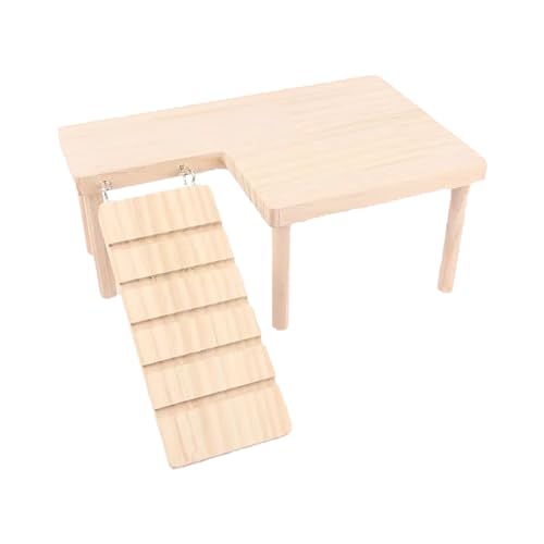 Hamster Spielplattform aus Holz mit Leiter, Kleintiere, stehend, Holzplattform für Meerschweinchen, Chinchillas, Rennmäuse, Hamster, 2 Stück, L-förmig, links und rechts, Treppe Hamster Spielplattform aus Holz mit Leiter, Kleintiere, stehend, Holzplattform für Meerschweinchen, Chinchillas, Rennmäuse, Hamster, 2 Stück, L-förmig, links und rechts, Treppe von CJKDXDH