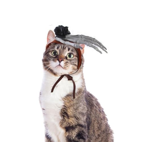 Skelett-Hand-Stirnband, Kopfbedeckung für Hund, Katze, Haustier-Kopfbedeckung, Kopfbedeckung, Knochenklaue, Stirnband, Horror, Halloween-Kostüm, Outfits, Zubehör mit Ohrloch für Hund, Katze, Welpen, Skelett-Hand-Stirnband, Kopfbedeckung für Hund, Katze, Haustier-Kopfbedeckung, Kopfbedeckung, Knochenklaue, Stirnband, Horror, Halloween-Kostüm, Outfits, Zubehör mit Ohrloch für Hund, Katze, Welpen, von CJKDXDH