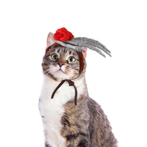 Skelett-Hand-Stirnband, Kopfbedeckung für Hund, Katze, Haustier-Kopfbedeckung, Kopfbedeckung, Knochenklaue, Stirnband, Horror, Halloween-Kostüm, Outfits, Zubehör mit Ohrloch für Hund, Katze, Welpen, Skelett-Hand-Stirnband, Kopfbedeckung für Hund, Katze, Haustier-Kopfbedeckung, Kopfbedeckung, Knochenklaue, Stirnband, Horror, Halloween-Kostüm, Outfits, Zubehör mit Ohrloch für Hund, Katze, Welpen, von CJKDXDH