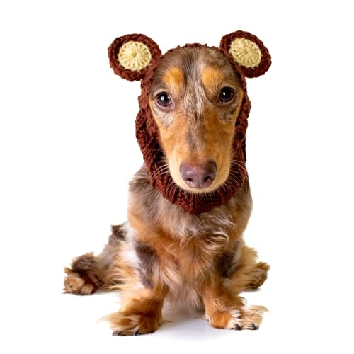 Süßes Bärenkostüm für den Winter, warm, gestrickt, für Haustiere, Hals- und Ohrenschutz, Schutz für süße Hunde und Katzen, Weihnachten für Hunde und Haustiere Süßes Bärenkostüm für den Winter, warm, gestrickt, für Haustiere, Hals- und Ohrenschutz, Schutz für süße Hunde und Katzen, Weihnachten für Hunde und Haustiere von CJKDXDH