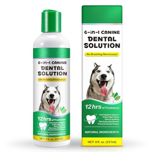 CJXHJY Dentalspray für Hunde und Katzen - 237 ml - Mundpflegespray, Ohne Spülen oder Bürsten, Gegen Zahnstein und Bekämpft Schlechten Atem, Zahnpflege Hund & Katze mit 6-Fach Wirkung CJXHJY Dentalspray für Hunde und Katzen - 237 ml - Mundpflegespray, Ohne Spülen oder Bürsten, Gegen Zahnstein und Bekämpft Schlechten Atem, Zahnpflege Hund & Katze mit 6-Fach Wirkung von CJXHJY