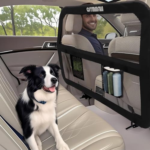 CJYMMFAN Hundebarriere für Auto-Rücksitz & Laderaum mit breiterer Abdeckung (mittel für Familienautos/kleine & mittlere SUVs) von CJYMMFAN