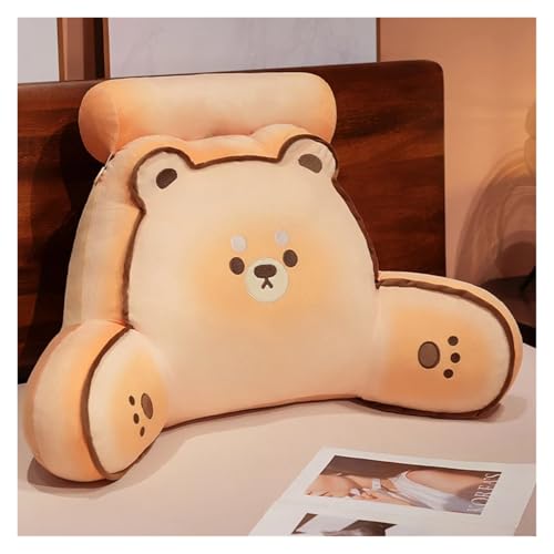 CKQshenKouyicKQ Bequemes, verdicktes Rückenkissen mit Kopfstütze, Cartoon-Keks, Katze, Hund, Bär, Rückenkissen for Bett, Beinkissen, Mädchen(3,75x50cm) von CKQshenKouyicKQ