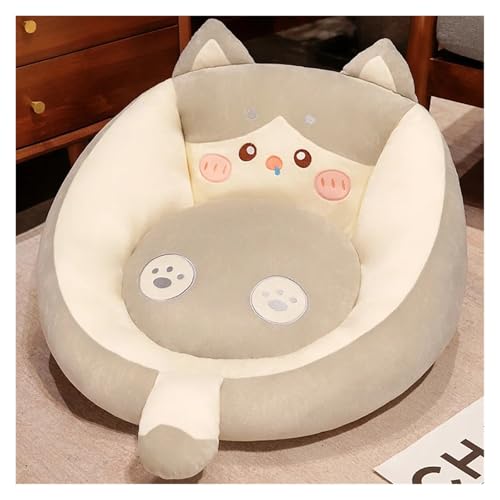 CKQshenKouyicKQ Cartoon süße Katze Futon Kissen weich gefüllt Plüsch Kissen Rückenkissen Sofa Haushalt verdickt Tatami Schlafzimmer Bodenkissen(1,55x35cm) von CKQshenKouyicKQ