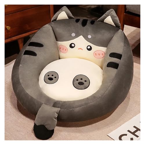 CKQshenKouyicKQ Cartoon süße Katze Futon Kissen weich gefüllt Plüsch Kissen Rückenkissen Sofa Haushalt verdickt Tatami Schlafzimmer Bodenkissen(6,50x30cm) von CKQshenKouyicKQ