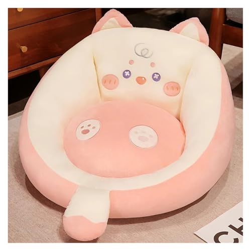CKQshenKouyicKQ Cartoon süße Katze Futon Kissen weich gefüllt Plüsch Kissen Rückenkissen Sofa Haushalt verdickt Tatami Schlafzimmer Bodenkissen(7,50x30cm) von CKQshenKouyicKQ