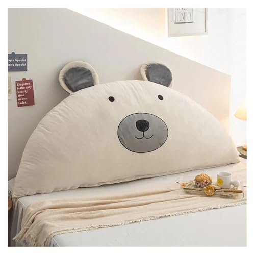 CKQshenKouyicKQ Niedliche Bären-Rückenlehne, superweich, dreieckig, for Kinderzimmer, Nachttisch, Füllkissen, abnehmbar, waschbar, Sofa-Rückenstütze, Tatami-Kissen(10,Fits 0.9m Bed) von CKQshenKouyicKQ