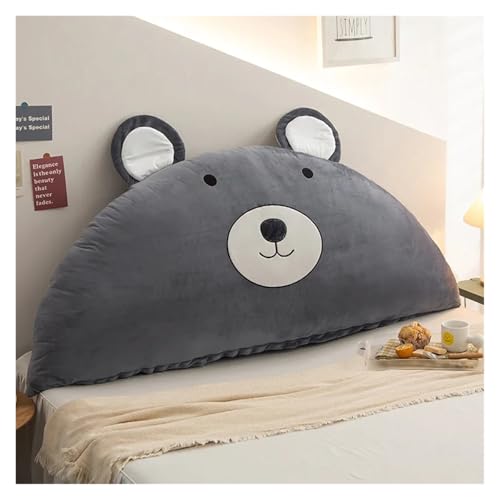 CKQshenKouyicKQ Niedliche Bären-Rückenlehne, superweich, dreieckig, for Kinderzimmer, Nachttisch, Füllkissen, abnehmbar, waschbar, Sofa-Rückenstütze, Tatami-Kissen(2,Fits 0.9m Bed) von CKQshenKouyicKQ