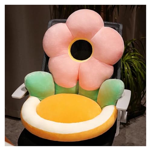 CKQshenKouyicKQ Niedliches Sonnenblumenkissen, Cartoon, schöne und Bequeme, halbgeschlossene Rückenlehne, Lordosenstütze, Tatami-Matte for Studenten, Zuhause, Büro(3) von CKQshenKouyicKQ