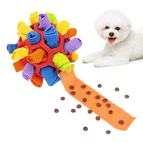 CLABESICS Schnüffelball für Hunde,Schnüffelteppich Schnüffelspielzeug Interaktive Hundespielzeug Intelligenzspielzeug tragbarer Snuffle Ball Toy für Kleine Mittelgroße Haustier(Bunt) von CLABESICS