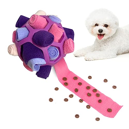 CLABESICS Schnüffelball für Hunde,Schnüffelteppich Schnüffelspielzeug Interaktive Hundespielzeug Intelligenzspielzeug tragbarer Snuffle Ball Toy für Kleine Mittelgroße Haustier(Lila Violett) von CLABESICS