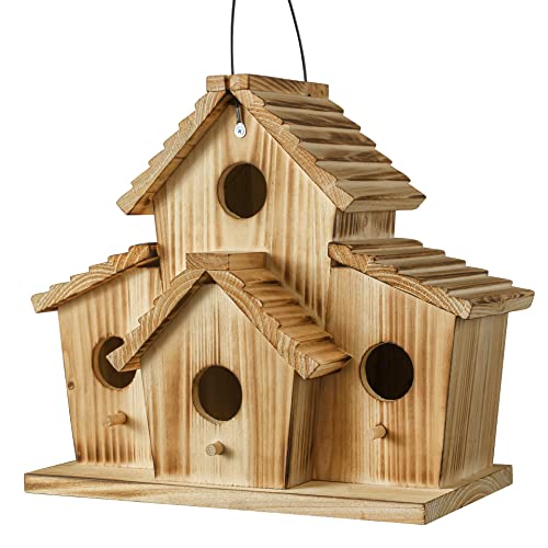 CLACKIBUKVYZ Vogelhaus – Vogelhaus für den Garten – Großes Vogelhaus-Design für bis zu 4 Vogelfamilien – langlebige hängende Vogelhäuser für Hinterhof, Terrasse und Gartendekoration CLACKIBUKVYZ Vogelhaus – Vogelhaus für den Garten – Großes Vogelhaus-Design für bis zu 4 Vogelfamilien – langlebige hängende Vogelhäuser für Hinterhof, Terrasse und Gartendekoration von CLACKIBUKVYZ