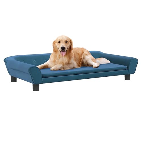 CLALER Hundesofa 100x50x21 cm Plüsch Hundecouch Hundebett Haustiersofa hundesofa für kleine Hunde, Grosse Hunde und mittlere Hunde, Blau CLALER Hundesofa 100x50x21 cm Plüsch Hundecouch Hundebett Haustiersofa hundesofa für kleine Hunde, Grosse Hunde und mittlere Hunde, Blau von CLALER