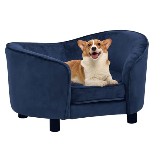CLALER Hundesofa 69x49x40 cm Plüsch Hundecouch Hundebett Haustiersofa hundesofa für kleine Hunde und mittlere Hunde, Blau CLALER Hundesofa 69x49x40 cm Plüsch Hundecouch Hundebett Haustiersofa hundesofa für kleine Hunde und mittlere Hunde, Blau von CLALER