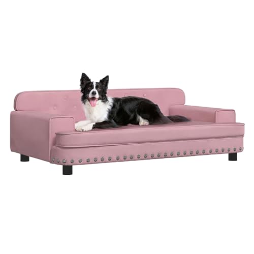 CLALER Hundesofa 90x53x30 cm Plüsch Hundecouch Hundebett Haustiersofa hundesofa für kleine Hunde und mittlere Hunde,Rosa CLALER Hundesofa 90x53x30 cm Plüsch Hundecouch Hundebett Haustiersofa hundesofa für kleine Hunde und mittlere Hunde,Rosa von CLALER