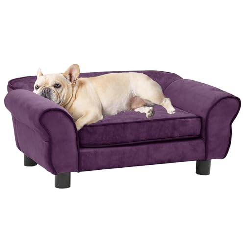 CLALER Hundesofa Burgunderrot 72x45x30cm Plüsch Hundecouch Hundebett Haustiersofa hundesofa für kleine Hunde und mittlere Hunde CLALER Hundesofa Burgunderrot 72x45x30cm Plüsch Hundecouch Hundebett Haustiersofa hundesofa für kleine Hunde und mittlere Hunde von CLALER