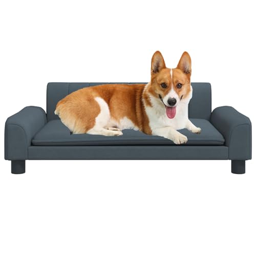 CLALER Hundesofa Dunkel grau 90 x 53 x 30 cm Plüsch Hundecouch Hundebett Haustiersofa hundesofa für kleine Hunde und mittlere Hunde CLALER Hundesofa Dunkel grau 90 x 53 x 30 cm Plüsch Hundecouch Hundebett Haustiersofa hundesofa für kleine Hunde und mittlere Hunde von CLALER