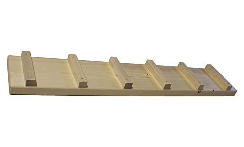 CLAMARO Hühnerleiter 75 cm aus Fichte Massivholz (2,6mm stark) - Stabile Kleintierleiter mit 6 Leitersprossen und abgerundeten Ecken und Kanten - unbehandeltes Holz Naturprodukt (handgemacht) von CLAMARO
