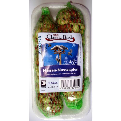 40 Stück Classic Bird Meisen-Nußzapfen Wintervogelfutter (20 x 2 Stück) von Ewbob