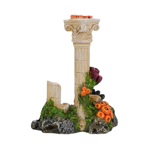 CLASSIC Aquariumdekoration, Römische Säule, Ruine, antiker Tempel-Stil, 145 x 90 x 178 mm von CLASSIC