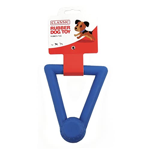 CLASSIC V Tug Hundespielzeug aus Gummi, 150 mm, Blau CLASSIC V Tug Hundespielzeug aus Gummi, 150 mm, Blau von CLASSIC
