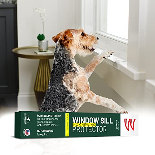 CLAWGUARD PLEXIGLASS Fensterbankschutz - Dicker kristallklarer Schutz für Hunde und Katzen Kratzen, Kauen und Krallen auf Fensterbänken Halten Sie Haustiere sicher und Zuhause sauber (90,2 cm x 5,7 cm von CLAWGUARD