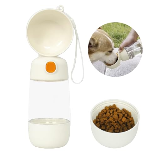 CLAYCLAY Hunde-Wasserflasche mit Futterbehälter, leichte tragbare Haustier-Wasserflaschen, Reise-Wassernapf, auslaufsichere Hunde-Reise-Wasserflasche für Haustiere, Spaziergänge, Wandern, Reisen (284 CLAYCLAY Hunde-Wasserflasche mit Futterbehälter, leichte tragbare Haustier-Wasserflaschen, Reise-Wassernapf, auslaufsichere Hunde-Reise-Wasserflasche für Haustiere, Spaziergänge, Wandern, Reisen (284 von CLAYCLAY