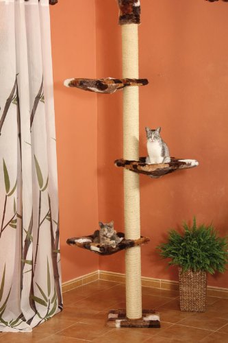 CLEVERCAT Deckenkratzbaum Anja, stufenlos höhenverstellbar von 240 bis 265, mit kuscheligen Schlafmulden zum Ausschauhalten für Ihren Stubentiger 4593 18 CLEVERCAT Deckenkratzbaum Anja, stufenlos höhenverstellbar von 240 bis 265, mit kuscheligen Schlafmulden zum Ausschauhalten für Ihren Stubentiger 4593 18 von CLEVERCAT
