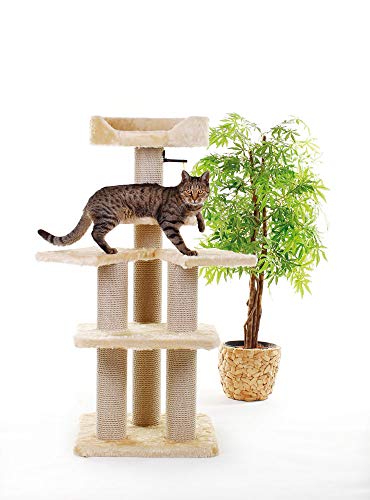 CLEVERCAT Kratzbaum Milan. Leichter Aufstieg, Flauschige Aussichtsetagen, gepolsterter Schlafgondel in vielen Farben lieferbar und Made in Germany von CLEVERCAT