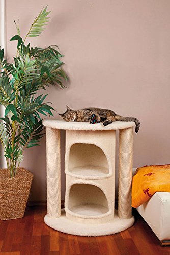 CLEVERCAT Kratzbaum Pharo mit integrierter Sisal Kratztonne für unendliche Kratzmöglichkeiten und viel Platz zum Schlafen für Ihren Stubentiger. Made in Germany 4974 von CLEVERCAT