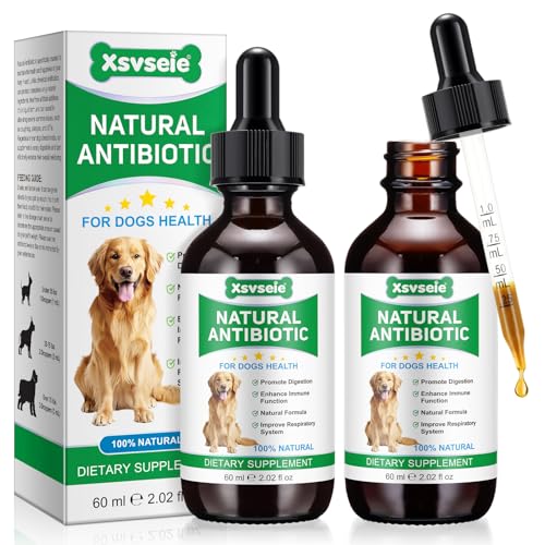 Antibiotika für Hunde-120ml，Hund Antibiotika，Natürliche Antibiotika für Hunde，juckende Haut Relief，Unterstützt Allergie Relief，Hund Antibiotika für Haut-Infektion-Bacon Flavor (2Pcs) von CLFJLXYX