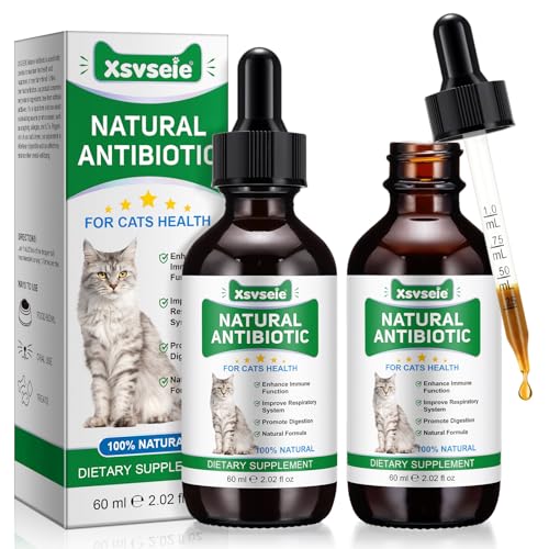 Antibiotika für Katzen - 120ml，Katzenantibiotika，Natürliche Antibiotika für Katzen，Katze juckende Haut Entlastung，Katze Allergie Entlastung，Katze Antibiotika für Hautinfektion，Huhngeschmack (2Pcs) von CLFJLXYX