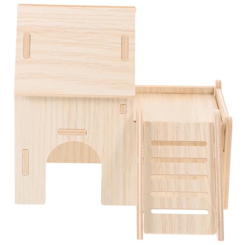 CLISPEED 1 Satz Hamster Holzversteck Stöckiges DIY Nest für Kleine Tiere für Hamster und Meerschweinchen aus Stabilem Unbehandeltem Holz Vielseitig Einsetzbar für Spiel und Versteck von CLISPEED